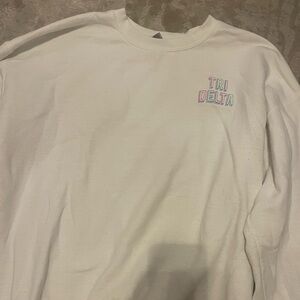 Tri Delta Embroidered Sweatshirt Size L